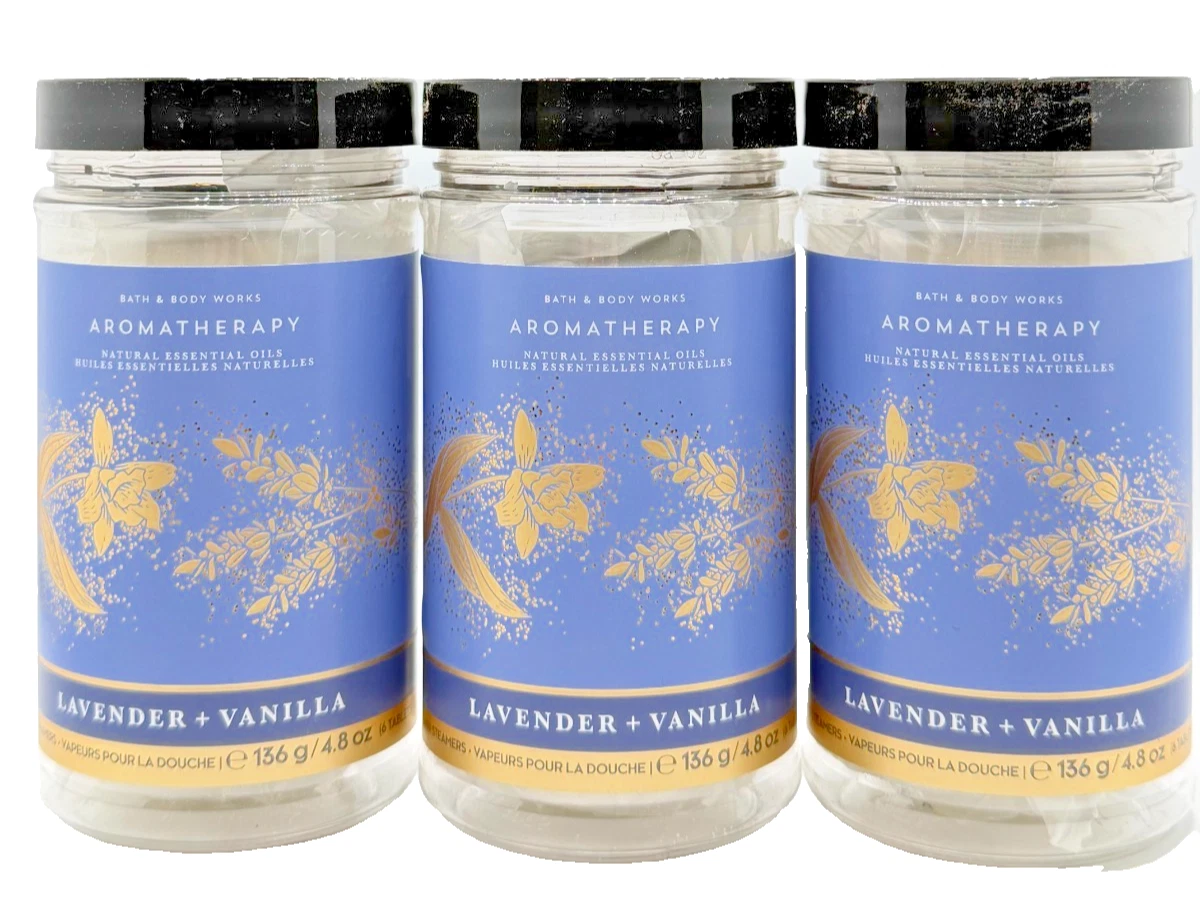 NEW Bath Body Works Lot of 3 Jars Aroma Lavender Vanilla Shower Steamers 4.8
Opens in a new window o