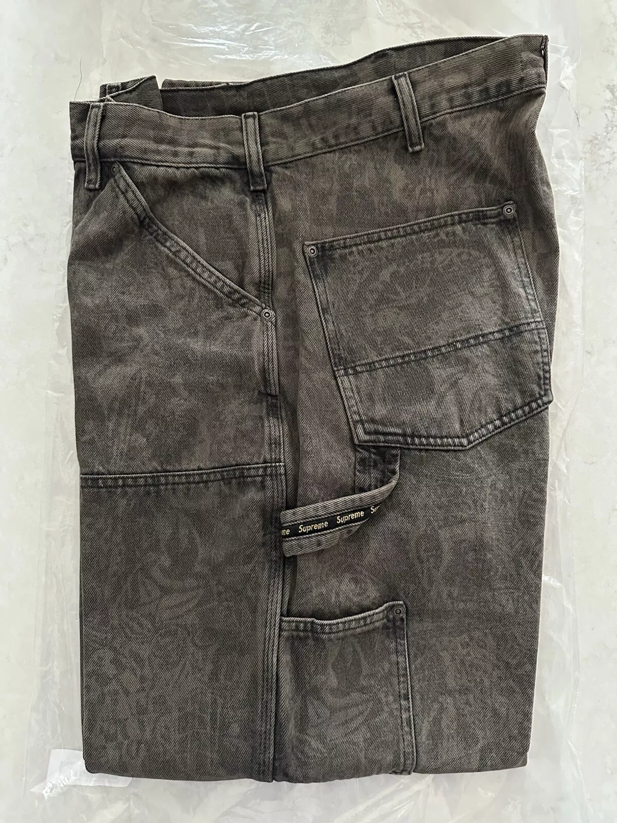 Pantalon de peintre double genou taille 34 Supreme FW24 denim Liberty graphique NEUF SOUS BLISTER