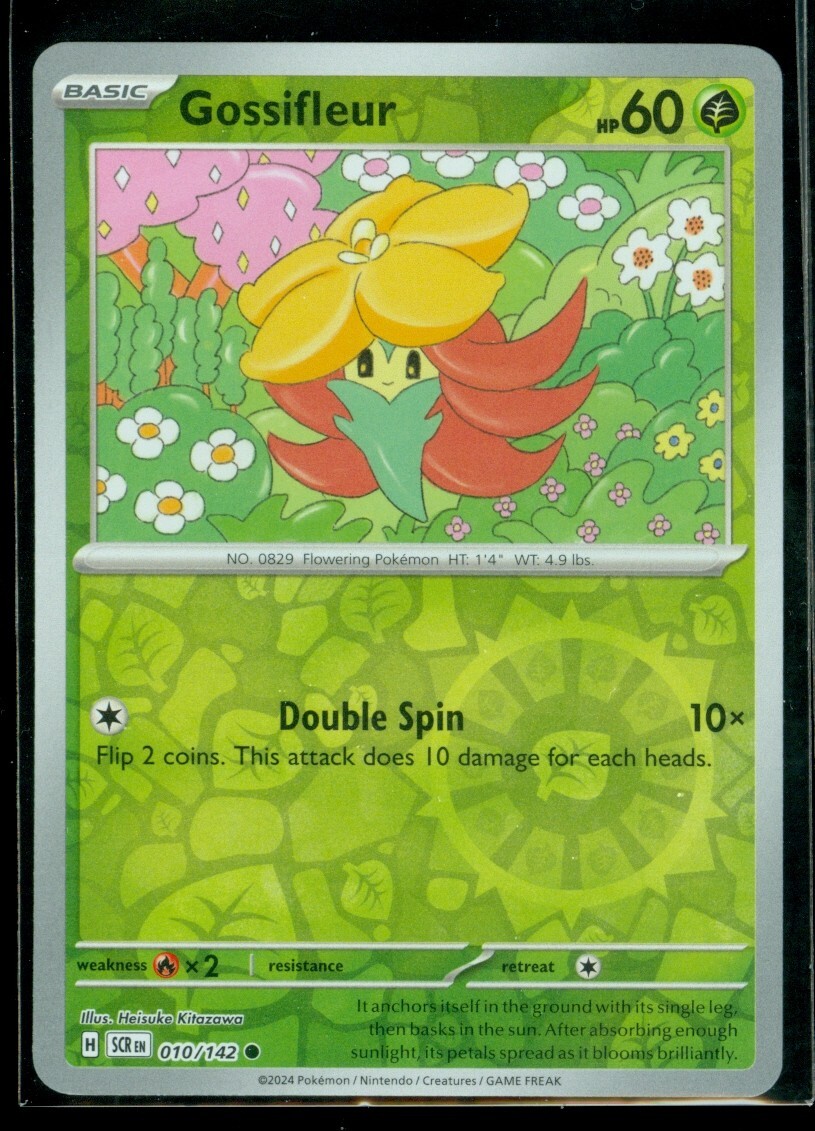 Pokemon GOSSIFLEUR 010/142 - Stellar Crown - Rev Holo - - MINT