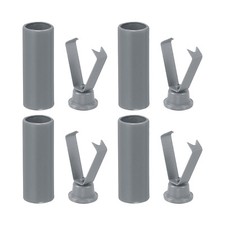 Metal Shoe Lace Tips, 4Pcs Shoelace Head, Cylindrical Tip Cord Dark Gray