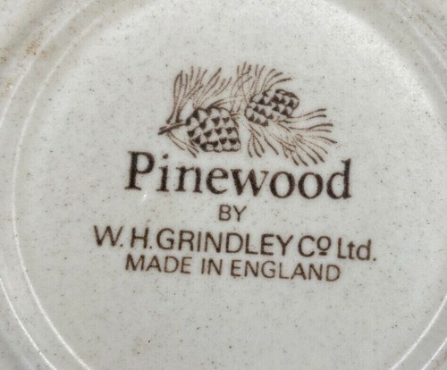 Bowls x 6 - W H Grindley & Co Pinwood Pine Cones 6" Collectable 1970's Vintage - Picture 7 of 8