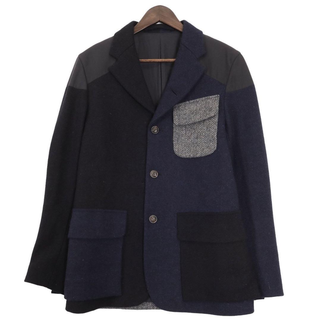 Nigel Cabourn Harris tweed MALLORY JACKET Black Wool Size 46 Nigel Cabourn Harris tweed MALLORY JACKET Black Wool Size 46