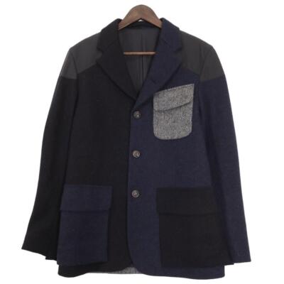 Nigel Cabourn Harris tweed MALLORY JACKET Black Wool Size 46 Nigel Cabourn Harris tweed MALLORY JACKET Black Wool Size 46