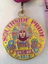 San Antonio TX Southside Pride Fiesta 2016 Medal Pin HHS Harlandale Collectible 