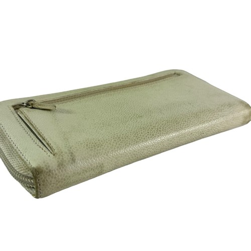 CHANEL CC Interlocking Ivory Caviar Leather Wallet Zip Around Made in Italy - Picture 13 of 15