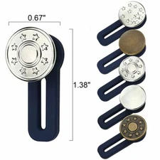 LAVA Adjustable Jeans Retractable Button Detachable Extended Button For Pants