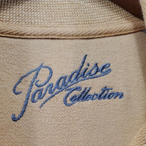 Paradise Collection Sweater Mens Size L Long Sleeve Pullover 1/4 Zip Yellow - Picture 2 of 11