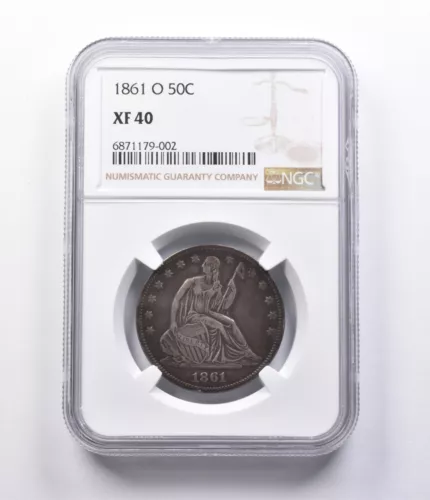 XF40 1861-O Seated Liberty Half Dollar NGC *4089
