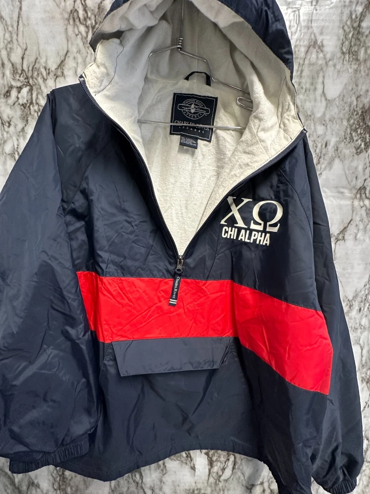 Chaqueta pulóver clásica a rayas para hombre Charles River Apparel talla XS Foto 3 de 4