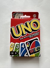 NEW UNO deck card game MATTEL games with customizable WILD cards shedding type