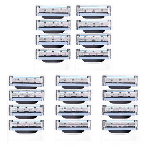 8/16/24PCS per Gillette MACH 3 Lame Rasoio Lame Acciaio Inox Ricambi - Foto 2 di 17