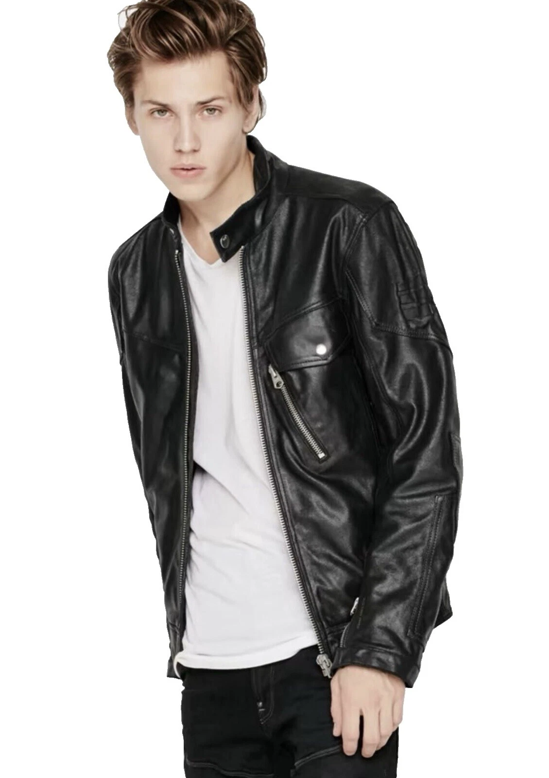 Chaqueta de moto G-Star Negro abrigos, chaquetas y chalecos para hombres