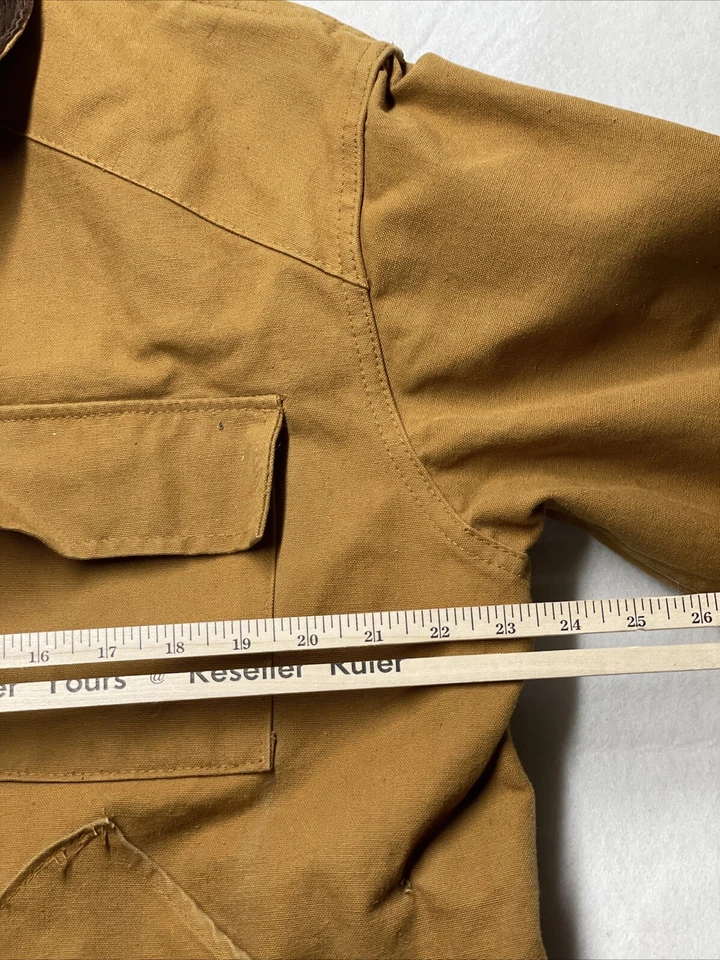 Jaqueta de caça vintage personalizada anos 70 G GG bolsos internos externos veado pato  - Imagem 4 de 4