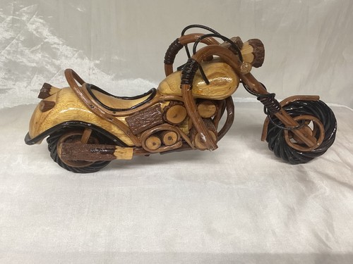 Wooden hand carved and Lacquered Motorcycle Made in Thailand - Picture 2 of 6