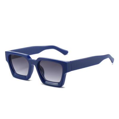 Retro Chunky Square Sunglasses UV400 Protection Plastic Frame UV400 Protection Trendy Glasses Retro Chunky Square  main image 2
