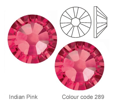 SWAROVSKI Kristalle indisch rosa foliert Flat-Back HOT-FIX *2038* - AUSVERKAUF