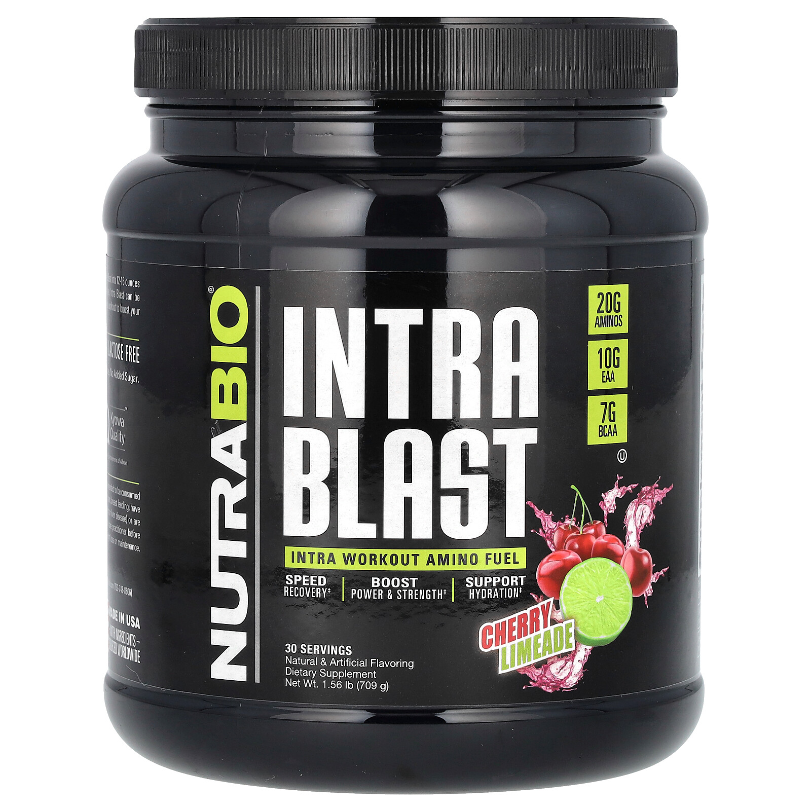 Intra Blast, Аминокислотное топливо для тренировки, вишнево-лаймовый сироп, 1,56 фунта (709 г)