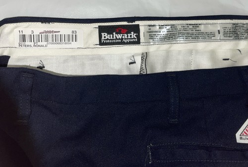 Bulwark FR Flame Resistant PMW8NV2 34X34 Lightweight Navy Blue Work Pant J136 - Picture 11 of 12