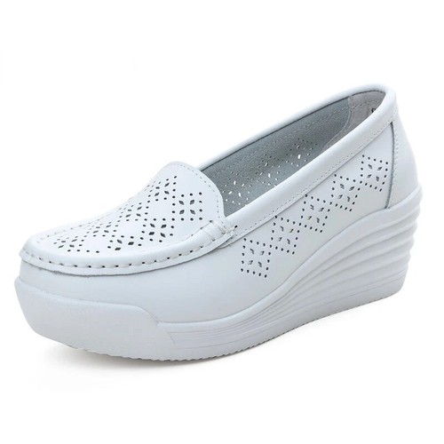 Women Shoes Increase Casual Slip-on Women's Loafers Summer Breathable Shoes Lady - Picture 35 of 35