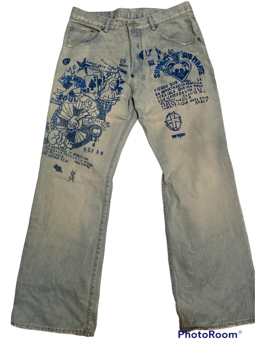 TSUBI (Ksubi) Vintage Jeans Graffiti Men's Denim (Made In AUSTRALIA) Size  36