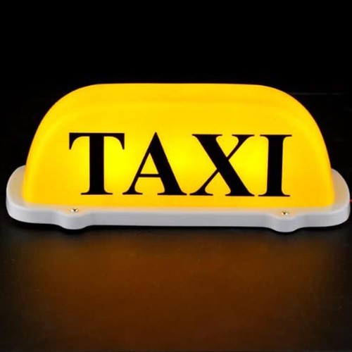 Taxi Sign USB Rechargeable Battery Taxi Top Light Roof Driver Sign with Magnetic - Picture 5 of 10
