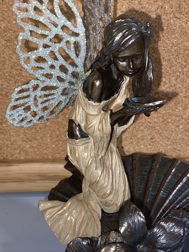 Making Wish Fairy Bronze Hued Verdigris Wings Yellow Shift 5.5 Inches-B - Picture 3 of 12