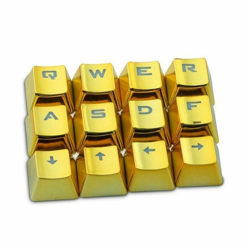 WASD Electroplat Keycaps For Cherry MX Mechanical Keyboard 12KEY With Key Puller - Picture 3 of 13