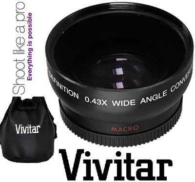 HD4 Optics Vivitar Wide Angle Lens With Macro For Sony SLT-A55V SLT-A55 A55