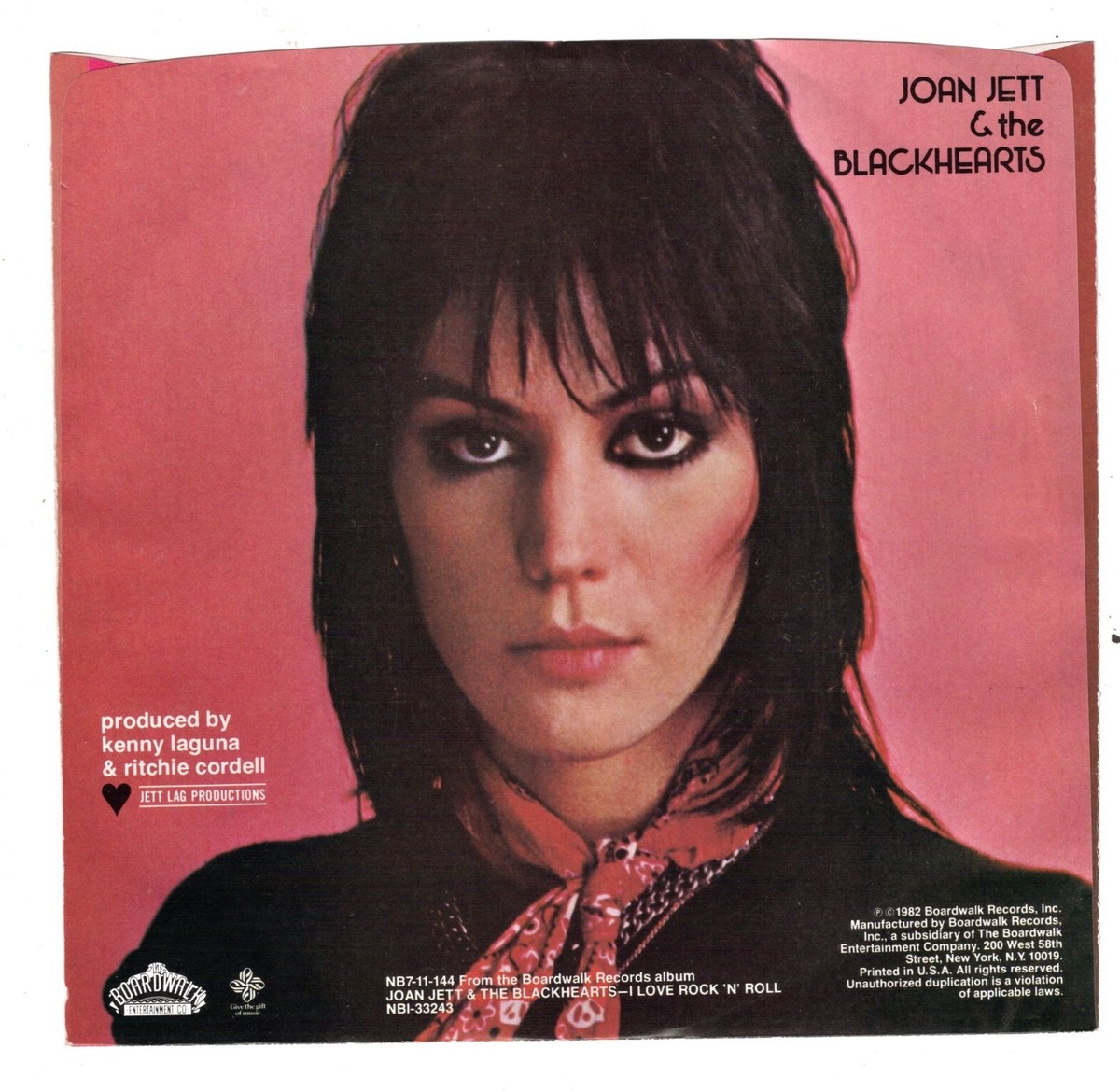Joan Jettレコード JOAN JETT & The Blackhearts I Love Rock 'N Roll NB1 33243 +