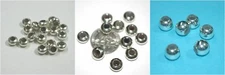 WHOLESALE LOTS Stopper SILICONE INSIDE 925 Sterling Silver Rondelle & Ball Beads