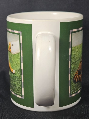 Vintage 1991 Lowell Herrero/Vandor Teller & Becher, Orange Tabby Katze und Gans, Neu/Neuwertig - Bild 6 von 13