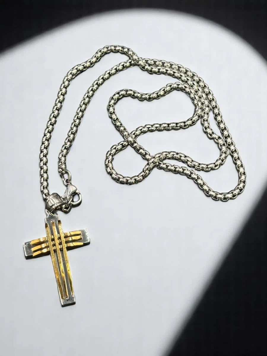 Chiusura Moschettone INFINIONLY Set Gioielli Uomo Con Ciondolo Ancora - Collana E Orecchini In Acciaio Inossidabile Ciondolo Ancora In Vendita - Foto 2