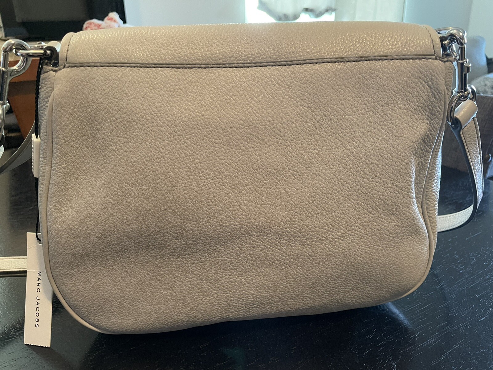 Marc Jacobs Empire City Messenger Grey Leather Crossbody Handbag  