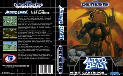 Altered Beast Mega Drive Genesis Box Art Case Insert Cover