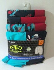 Athletic Works 5-Pack Boys Performance Boxer Briefs w/ Dinosaur Size S/CH 6-7 