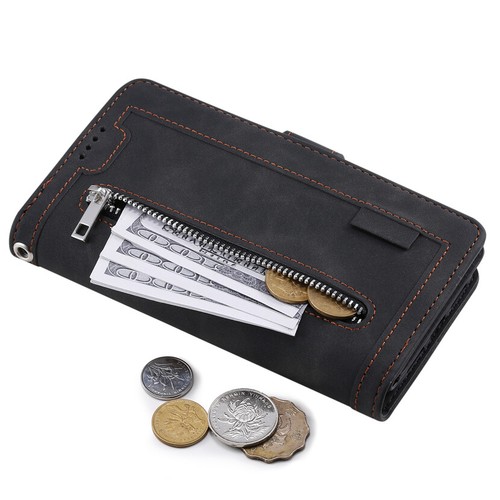Zip Leather Wallet Case Multi Card Flip Cover for Huawei P40/P30/P20 Lite Pro - Picture 16 of 37