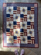 Primitive Americana July 4th USA patriotic quilt wall hanging