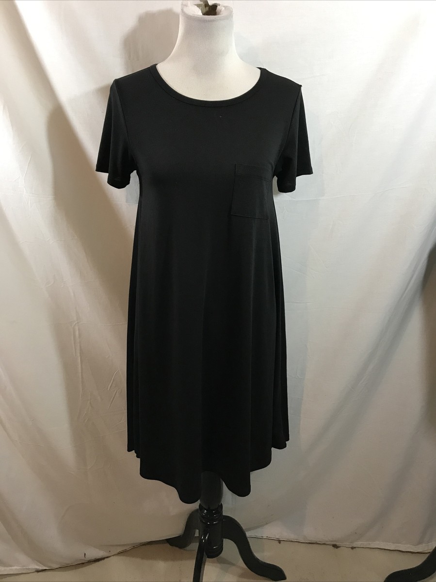 lularoe black dress short sleeve with pocket Season|Core