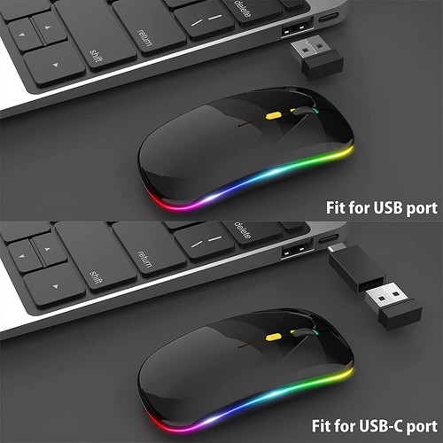 2.4 GHz Cordless Wireless Optical Mouse Mice Laptop PC Computer + USB Receiver - Picture 9 of 16