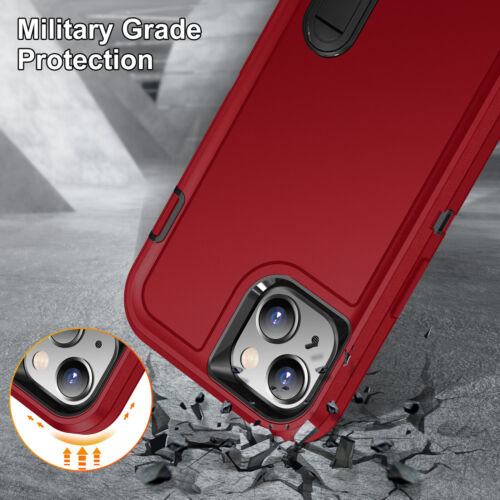 For iPhone 16e 15 Pro Max 14 13 12 11 Defender Case Heavy Duty Shockproof Cover - Picture 63 of 104
