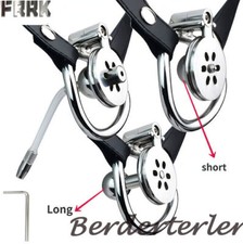 2024FAAK Stainless Steel Negative Chastity Cage Device Male Flat Lock Ring Belt