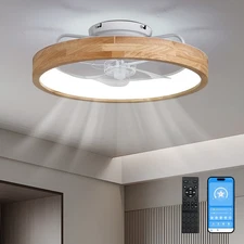 20" Ceiling Fans with 3000-6000K LED Lights and Remote 6 Speed Reversible