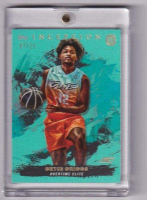 2021-22 Topps Inception Overtime Elite Aqua Bryce Griggs 07/25 Overtime Elite