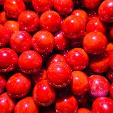 Vintage Marbles Opal Red Iridized Lot of 9 Glass Marble Collection 16mm 5/8"