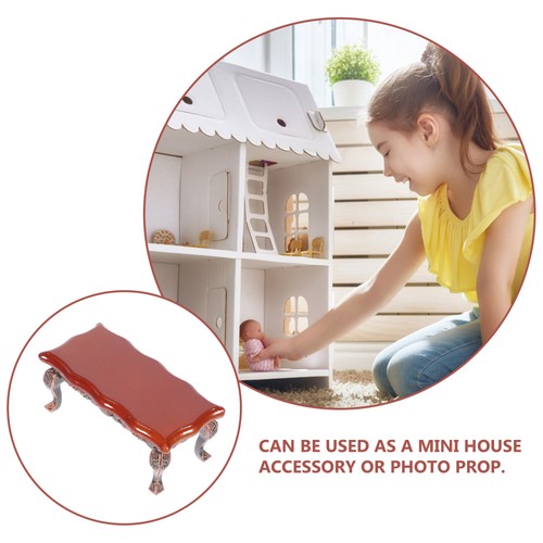 Mini Rectangular Table Child Furniture for Dollhouse Miniature Figurine - Picture 2 of 12