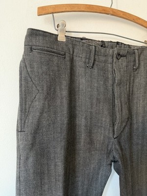 Double RL Ralph Lauren RRL Herringbone Cotton Blend Tapered Pants