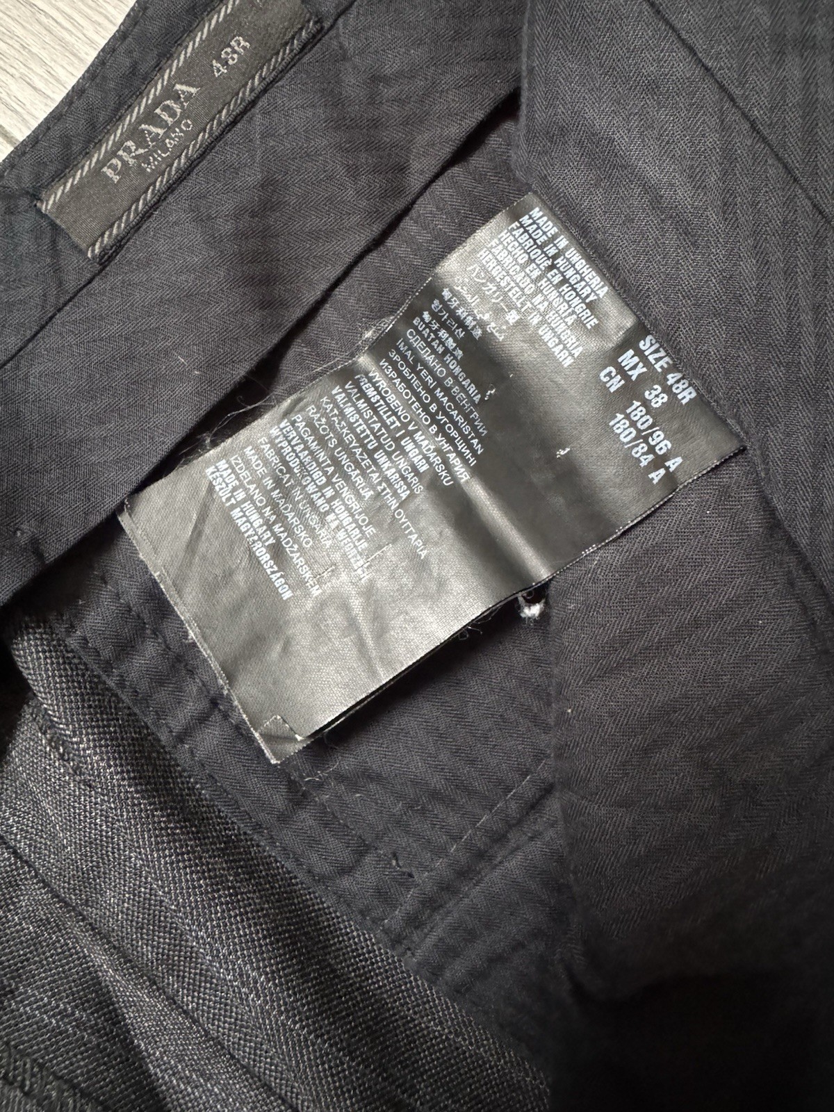 Prada Solid Stripped formal wool suit (blazer/tro… - image 16