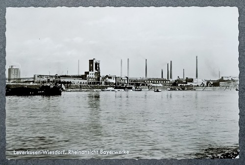 Ansichtskarte AK Postkarte : Leverkusen - Wiesdorf - Rheinansicht - Bayerwerke