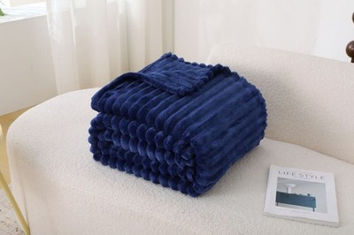 Luxus Grob Kordel Gerippt Überwurf Schlafsofa Große Decke Fleece Flauschig Ultra Weich