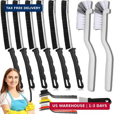 Crevice Cleaning Brush 12-Pack - Heavy Duty Hard Bristle Gap Brush for Deep Clea